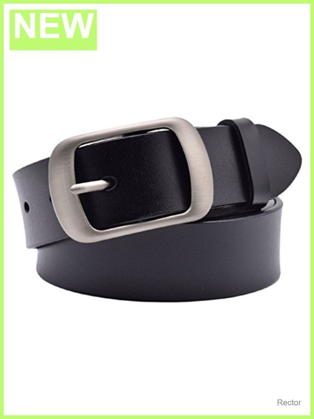 Genuine Leather Waist Belt with Pin Buckle for Jeans